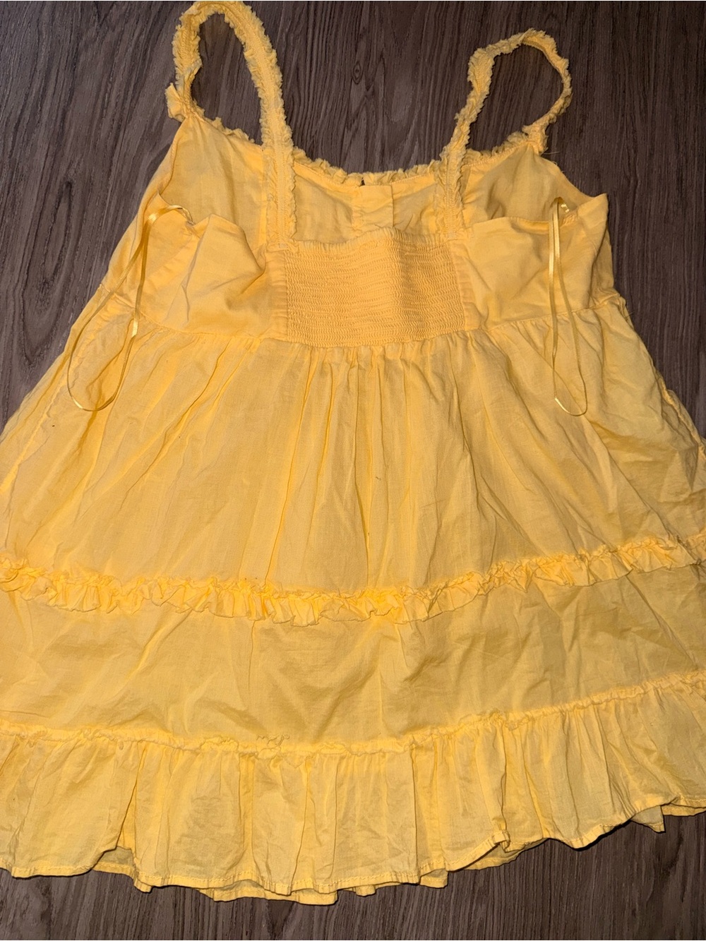 Mimi Chica Yellow Ruffle Strap Sundress Tank for Kids - Picture 5 of 5